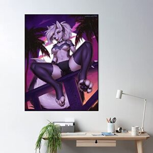 So Sexy Loona Poster, Helluva Boss Loona Poster, Aesthetic Wall Art Print Trending Posters Canvas for Home College Dorm Room Decor, Gifts for Fans Family And Friends, 24 x 36 Inch