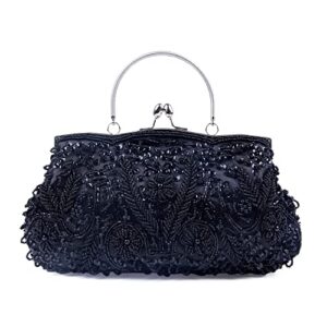 fukzte purses and handbags envelope evening clutch crossbody bags wedding party shoulder bag for women,black