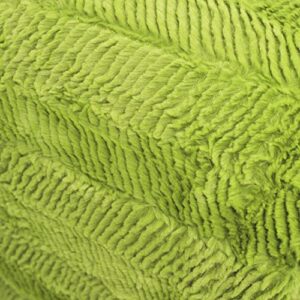 BYTIDE Soft Fuzzy Plush Faux Fur Herringbone Textured Throw Blanket, Stylish Lightweight Fluffy Cozy Warm Accent Throw Blankets for Couch Sofa Chair Bed Cover, 50x60 Inch, Lime Green