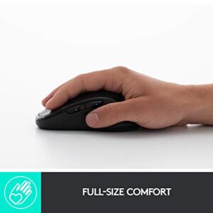 Logitech M510 Wireless Computer Mouse – Comfortable Shape with USB Unifying Receiver, with Back/Forward Buttons and Side-to-Side Scrolling, Dark Gray