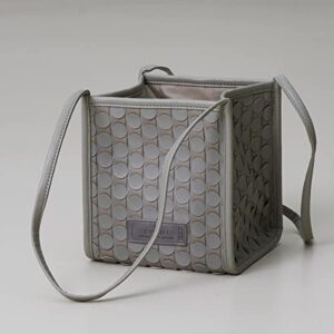 KWANI 0917 Handmade Weaving Tote Shoulder Bags for Women and Ladies (Warn Grey)