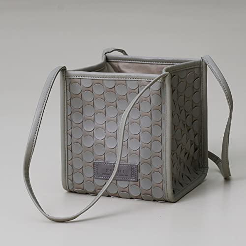 KWANI 0917 Handmade Weaving Tote Shoulder Bags for Women and Ladies (Warn Grey)