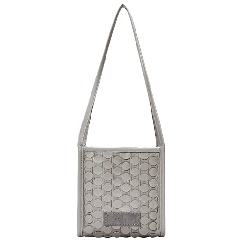 KWANI 0917 Handmade Weaving Tote Shoulder Bags for Women and Ladies (Warn Grey)