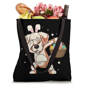 Adorable Happy Easter Tee Dabbing Rottweiler Easter Eggs Tote Bag