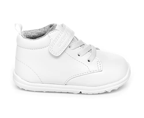 Carter's baby boys Charlie-p First Walker Shoe, White, 2.5 Infant US