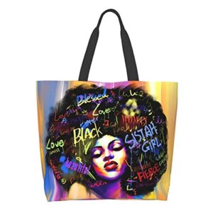 women tote bags african american women top handle satchel handbags black girl magic shoulder bag for gym travel shopping