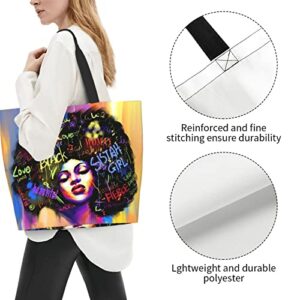 Women Tote Bags African American Women Top Handle Satchel Handbags Black Girl Magic Shoulder Bag For Gym Travel Shopping