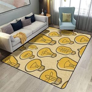 low pile rug flat design modern and retro electric bulb lamp icon template set for non-slip soft area carpet doormats runner rugs mat indoor outdoor home decor for living room bedroom kids room