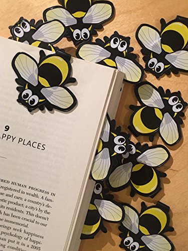 Bee Bulk Bookmarks for Kids Girls Boys - Set of 10 - Animal Bookmarks Perfect for School Student Incentives Birthday Party Supplies Reading Incentives Party Favor Prizes Classroom Reading Awards!