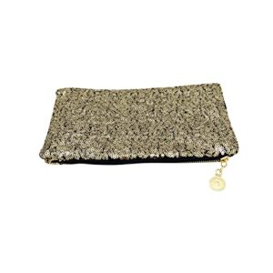 HUAI CHAO Sequins Clutch Purse Women Stylish Party Cocktail Handbag Cell Phone Cotton Bag Golden, 0