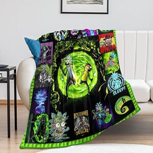 kavcoc warm and cozy anime blanket: all-season flannel fleece throw for sofa, bed, and living room – 60×50 inches