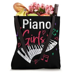 Piano Girl Funny Music Player Musician Graphic Tote Bag