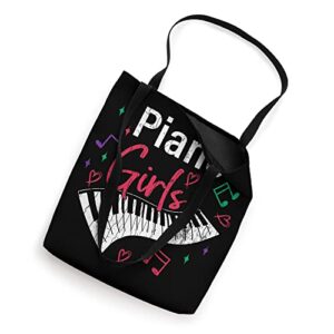 Piano Girl Funny Music Player Musician Graphic Tote Bag