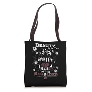 dungeons & dragons beauty is in the eye tote bag