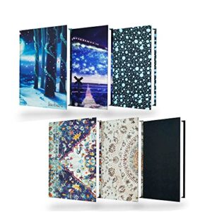 healinic creations healinic creations book covers for textbooks, stretchable book covers for classroom textbook protection and care, durable book cover, reusable book sock easy to put on pack of 6