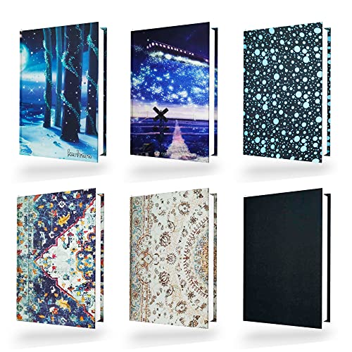 Healinic Creations HEALINIC CREATIONS Book Covers for textbooks, Stretchable Book Covers for Classroom Textbook Protection and Care, Durable Book Cover, Reusable Book Sock Easy to Put On Pack of 6