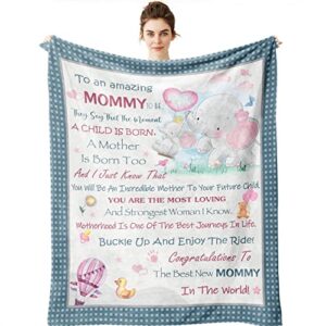 yamco new mom gifts for women – pregnancy gifts for first time mom blanket – mom to be gifts 60″ x 50″ throw blankets – gifts for new parents – gender reveal gifts – mommy to be gifts ideas