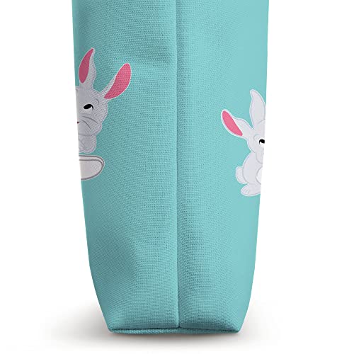 Disney Mickey and Minnie Mouse Easter Bunnies Turquoise Tote Bag