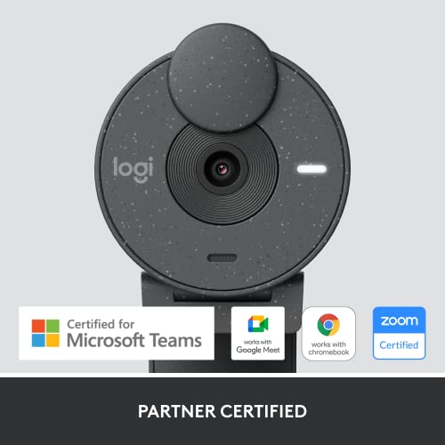 Logitech Brio 305 Full HD 1080P Webcam with Privacy Shutter, Mono Noise Reduction Mics, USB-C, Auto Light Correction, Works with Zoom, Microsoft Teams, Google Meet