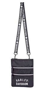 harley-davidson women’s rubber h-d crossbody sling purse – black/off white