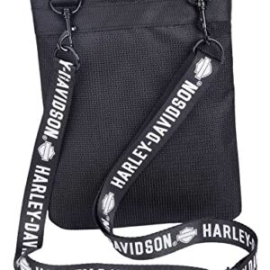 Harley-Davidson Women's Rubber H-D Crossbody Sling Purse - Black/Off White
