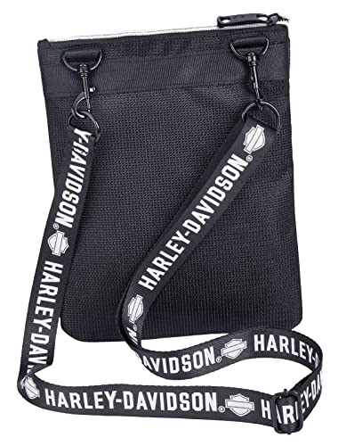 Harley-Davidson Women's Rubber H-D Crossbody Sling Purse - Black/Off White