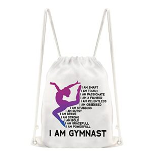 wcgxko gymnast gifts gymnastics backpack gymnastics drawstring bag for girl gymnastics travel bag sport pack (gymnast backpack)
