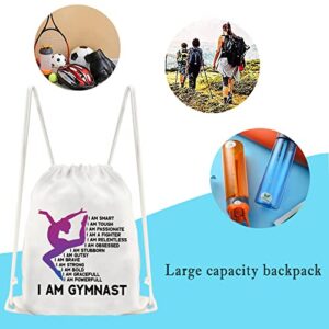 WCGXKO Gymnast Gifts Gymnastics Backpack Gymnastics Drawstring Bag For Girl Gymnastics Travel Bag Sport Pack (GYMNAST Backpack)