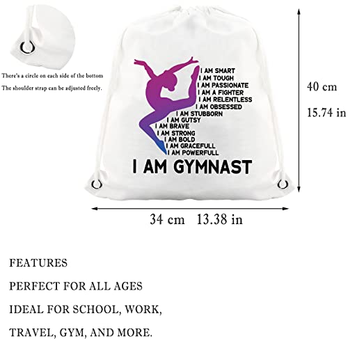 WCGXKO Gymnast Gifts Gymnastics Backpack Gymnastics Drawstring Bag For Girl Gymnastics Travel Bag Sport Pack (GYMNAST Backpack)