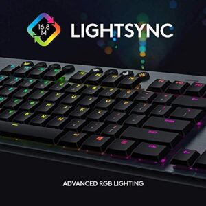 Logitech G815 LIGHTSYNC RGB Mechanical USB Gaming Keyboard, GL Linear (Renewed)