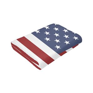 Maylian US Flag 3D Print Flannel Throw Blanket Coral Fleece Decorative Blankets Soft Luxury Cozy Blanket for Stadium Couch Bed Sofa Chair Gift (40 * 50 inch,1)