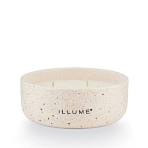 illume elemental collection amber bergamot small candle outdoor ceramic, 7″ l x 4″ w x 2″ h