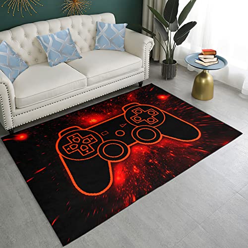 Game Controller Rugs for Bedroom Boys Living Room Gamer Gamepad Red Carpets Floor Mat Player Indoor Mats Gaming Art Design Home Decor Crystal Doormat Yoga Mats 2'x3'