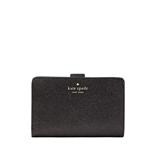 Kate Spade Wallets for Women Shimmy Glitter Wallet (Black)