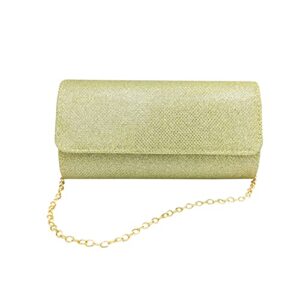 satin glitter evening bag women stylish clutch purse smartphone flap handbag golden