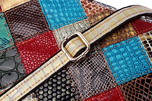 Eysee Crossbody Bag Women Multicolor, Leather Handbag Colorful Purses (Multicolour 2)