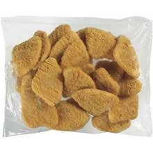 tyson red label golden crispy breaded chicken breast patty, 5 pound — 2 per case.