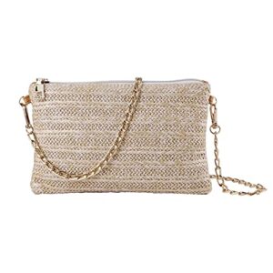 ynport women straw clutch purse bags summer straw crossbody bags handmade women beach envelope shoulder wallet