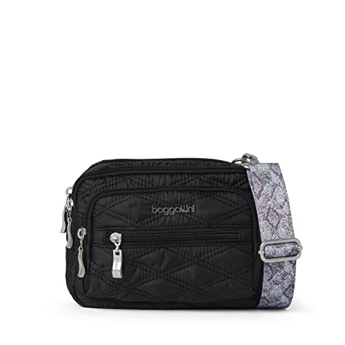 Baggallini womens Slim Strap, Blush Python, One Size US