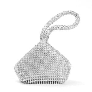 new groupcow women’s evening bags glitter rhinestone triangle purse party prom wedding purse