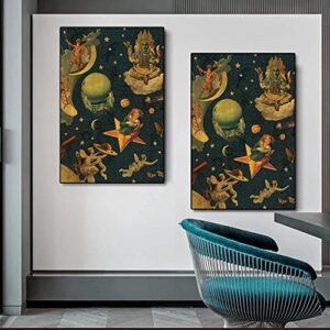 XIANGFA The Smashing Pumpkins Flag Mellon Collie and the Infinite Sadness Poster Canvas Wall Art Print Painting Posters unframed 12x18inch(30x45cm)