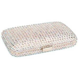 Fawziya Crystal Clutches For Women Dress Purses For Evening Bag-Silver