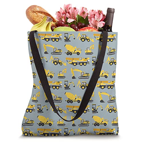 Fun Construction Vehicles Truck Pattern Tote Bag