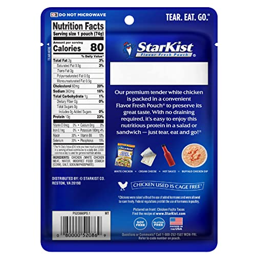 StarKist Premium White Chicken - 2.6 oz Pouch (Pack of 12)