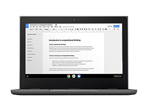 Lenovo 100E Chromebook 2ND Gen Laptop Computer, 11.6" HD (1366 X 768) Display, MediaTek MT8173C Processor, 4GB RAM, eMMC TLC SSD, Powervr GX6250, Chrome OS, Black (32GB eMMC)