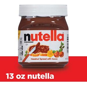 ferrero nutella hazelnut spread, perfect topping for pancakes, 13 oz jar