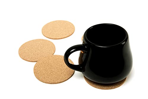 YHCORK Cork Coasters Pack of 40, Round 3.54 inch, Absorbent Coaster for Drinks in Office, Home or Cottage, Blank Bar Coasters for Crafts.