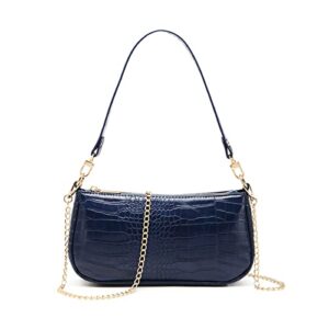 barabum retro classic clutch shoulder tote handbag for women (blue)