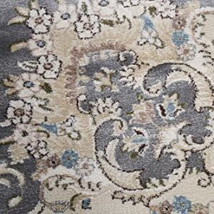 Grey Floral Transitional Turkish Area Rug Oriental Carpet 10x10 Square