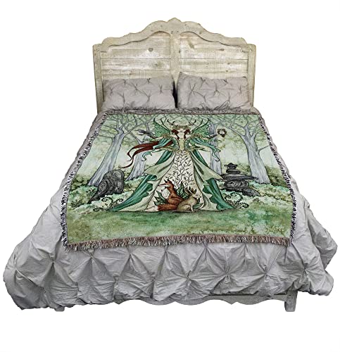 Pure Country Weavers Caretaker Fairy Blanket by Amy Brown - Fantasy Gift Tapestry Throw Woven from Cotton - Made in The USA (72x54)